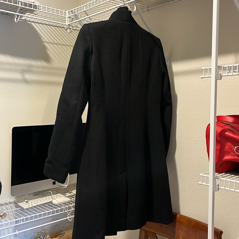 DKNY Wool (60%) Black Coat
